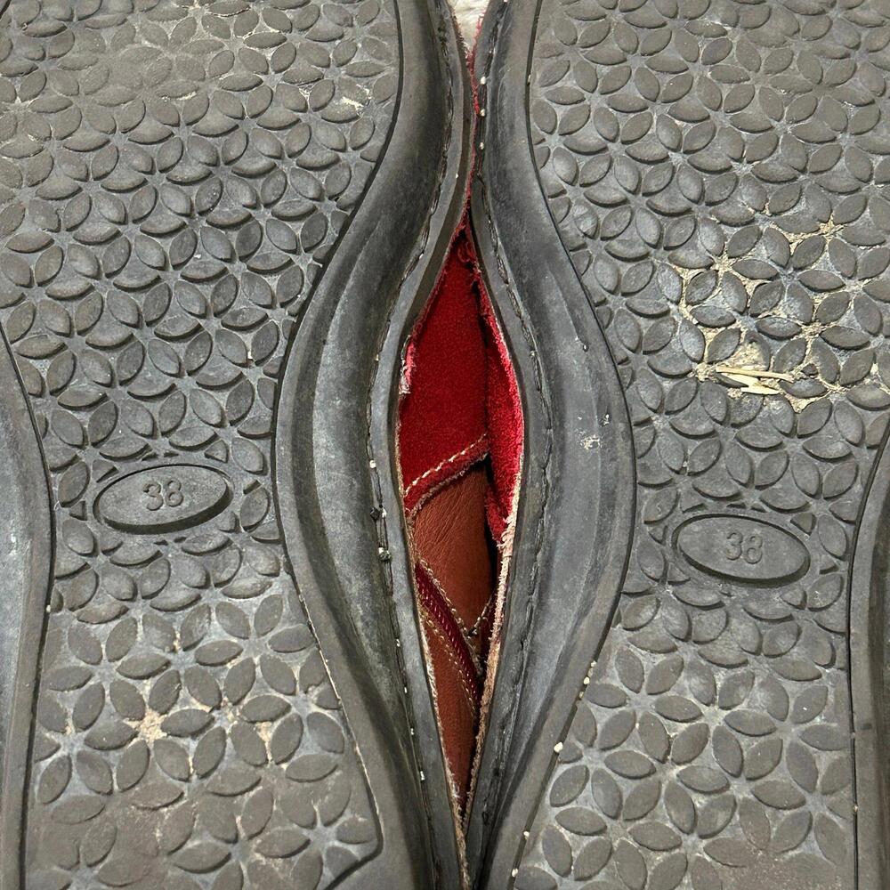 Spring Step Women’s Red Leather Patchwork Zipper … - image 6